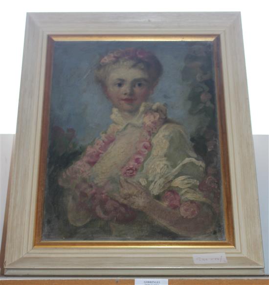 Portrait of a girl with roses